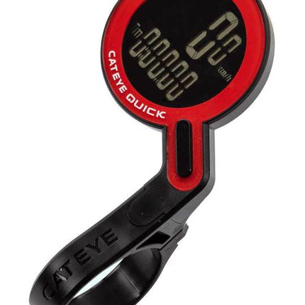 Fietscomputer Cateye Quick RS100W ZW/RO Zwart Rood