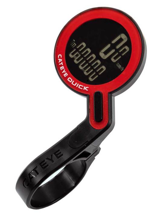 Fietscomputer Cateye Quick RS100W ZW/RO Zwart Rood