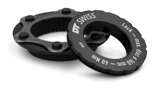 DT Swiss Center Lock Adapter Race 160MM 12MM naaf Zwart