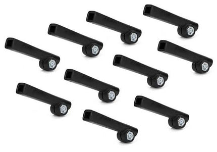 Spatbord stanghouder PVC set van 10 Spatbord Zwart