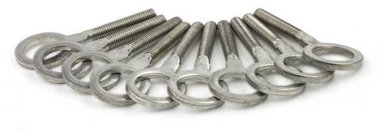 Oogbout Kettingspanner M5 set van 10 Zilver