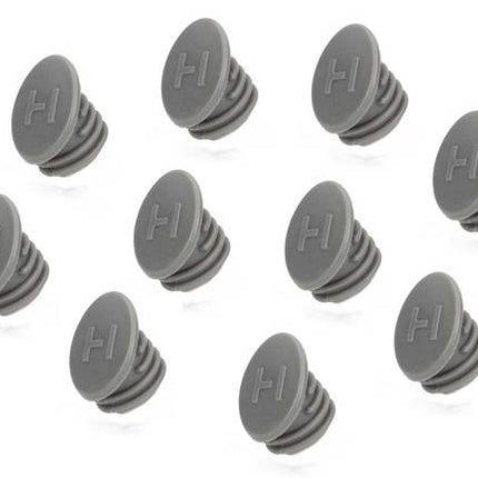 Stuurdop Afdekdop Schuin Hump PVC Zilver set van 10 Grijs