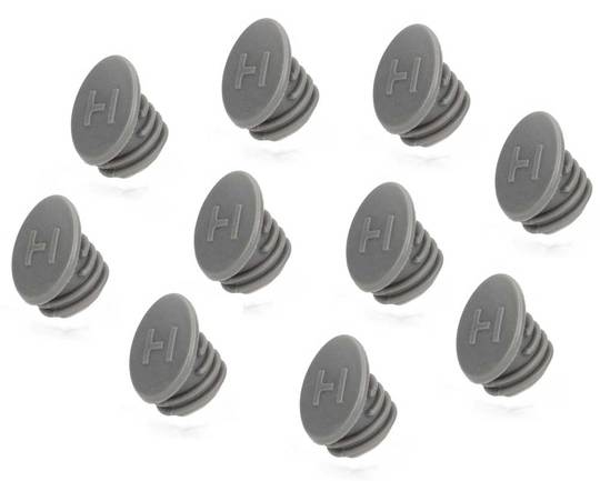 Stuurdop Afdekdop Schuin Hump PVC Zilver set van 10 Grijs