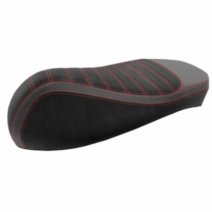 buddydek Regia alcantara streep Sport (fabriqué en UE) Vespa noir/rouge <2023 gts 125cc, gts 250cc, gts 300 (euro4)