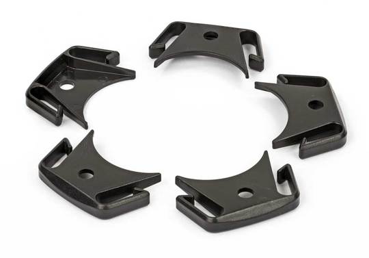 Balhoofd Kabelgeleider PVC set van 5 Zwart