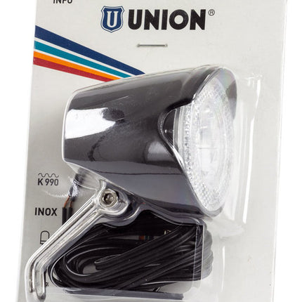 Fiets koplamp Union UN-4250 Zwart