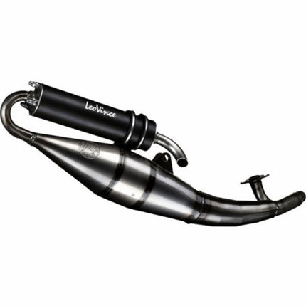 exhaust Leovince rev. e-approved hand made tt black edition clear/carbon sco Piaggio 2t 4060b