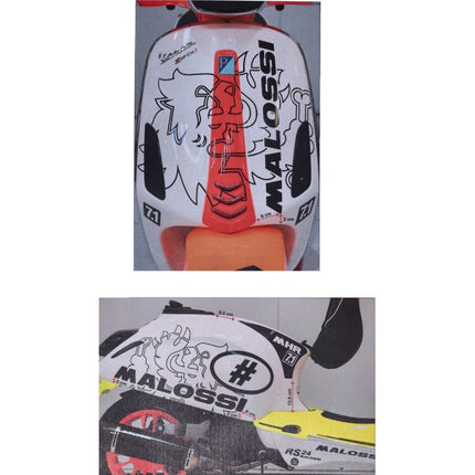 Kit d'autocollants Malossi Trophy Racing Set noir Primavera, Sprint 125 4T, Sprint 150 4T, Sprint 3317672