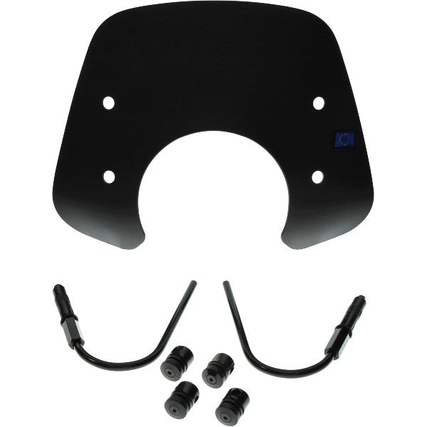 windscherm Regia met bevestigingsset laag euro-5 (made in EU) mat zwart gts 125cc, gts 250cc, gts 300 HPE