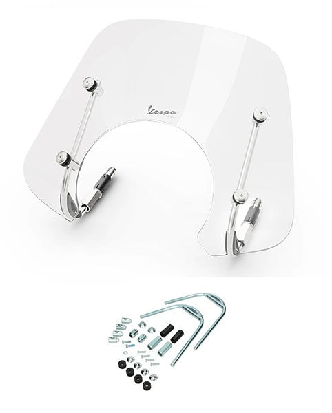 windscherm Piaggio origineel met bevestigingsset laag euro-5 2022/2023 helder gts 300 1b010107