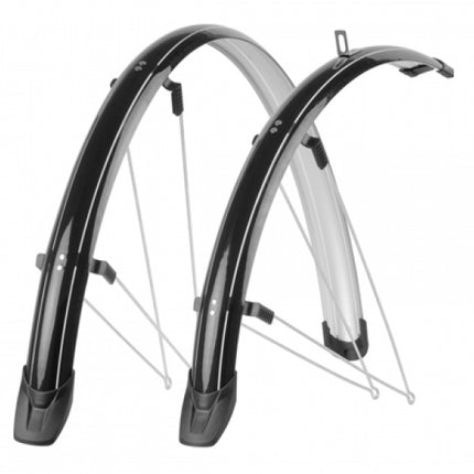Spatbordset 28"/ 51 mm Polisport Towny - zwart