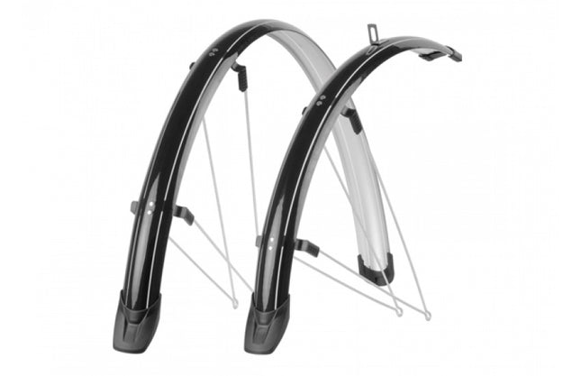 Spatbordset 28"/ 51 mm Polisport Towny - zwart