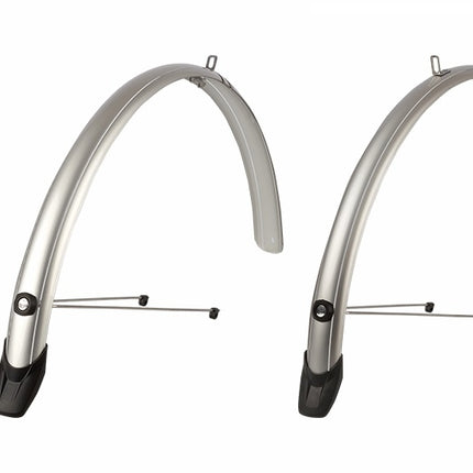 Spatbordset 28"/ 51mm Polisport Towny - zilver