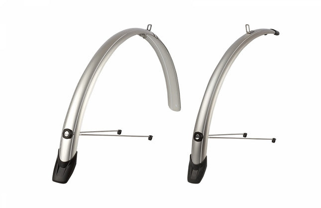 Spatbordset 28"/ 51mm Polisport Towny - zilver