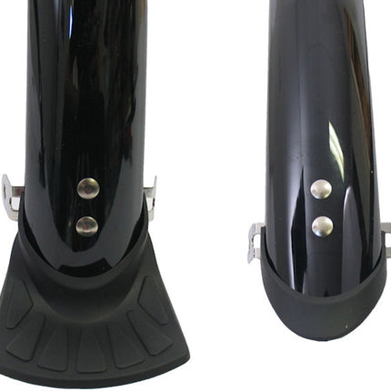 Spatbordset 28" 45 mm kunststof compleet met stangenset - zwart