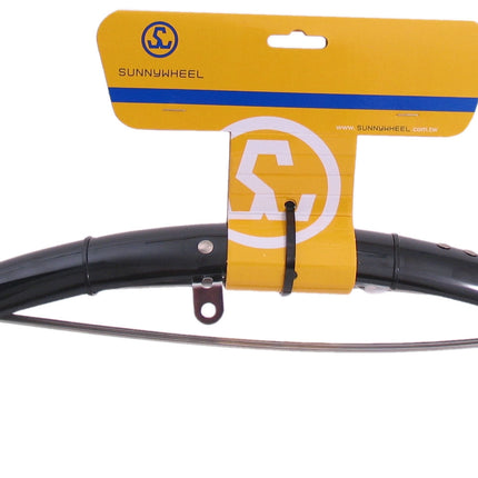 Voorspatbord 28" kunststof 45 mm - zwart