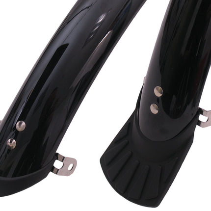 Kit garde-boue 28" 50 mm plastique complet avec tringles - noir