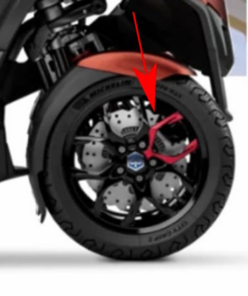 sticker Piaggio origineel voorwiel Piaggio rood mp3 530 HPE 2h005176000a1