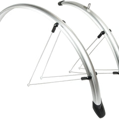 Spatbordset Eurofender Rapido 28" x 46 mm - zilver