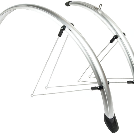 Spatbordset Eurofender Rapido 28" x 46 mm - zilver