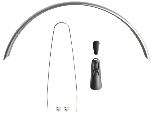 Achterspatbord Eurofender Snello 28" x 46 mm - smoke / titanium