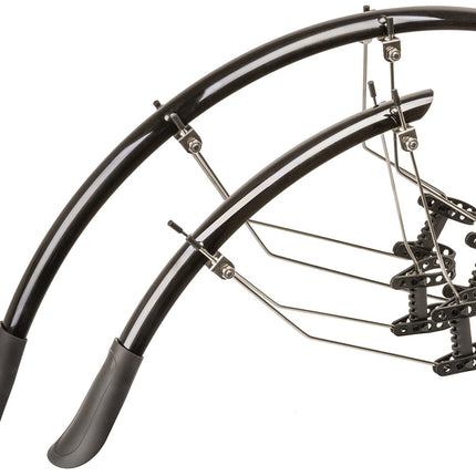 Spatbordset M-Wave Mud Max Race QR 33 EXT - zwart