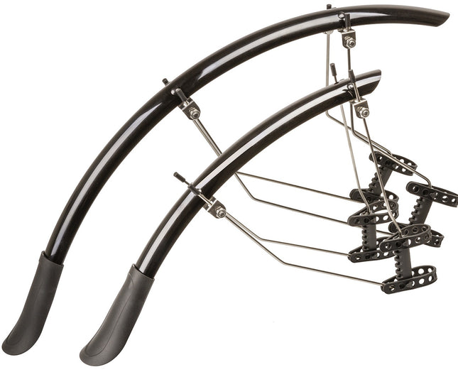 Spatbordset M-Wave Mud Max Race QR 33 EXT - zwart