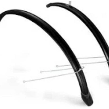 Kit de garde-boue 28" Eurofender Lampo largeur 58 mm - Noir brillant