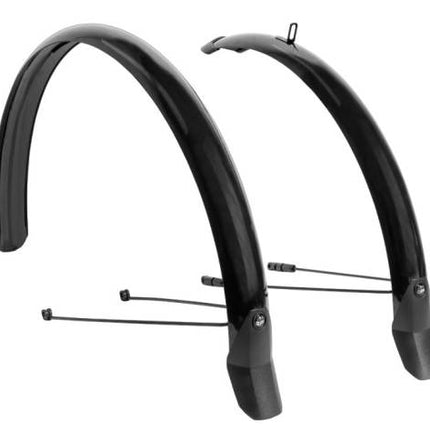 Spatbordset 28" Eurofender Lampo 58 mm breed - mat zwart