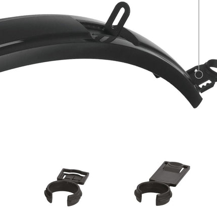 Spatbord verlenger Polisport MTB 26'-29" 65mm - Zwart - afbeelding 5
