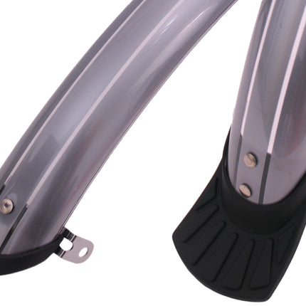 Kit garde-boue 28" 50 mm plastique complet avec tringles - argent