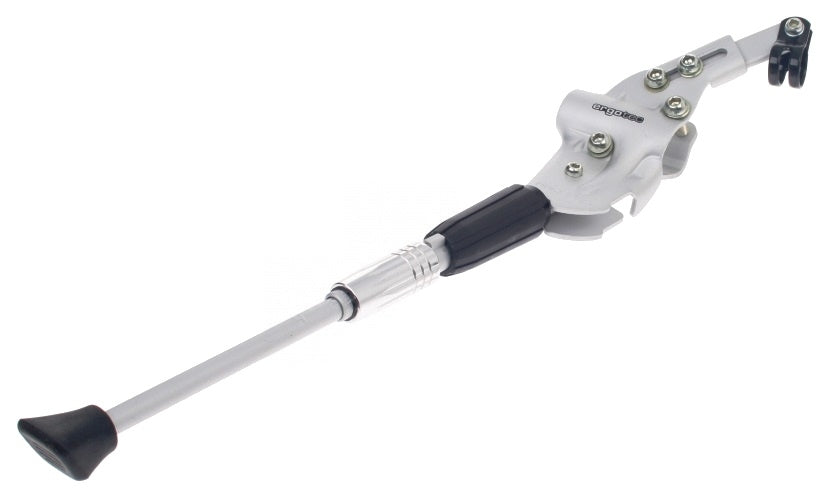 Zijstandaard achterbrugmontage 24 t/m 28" Ergotec universeel - zilver