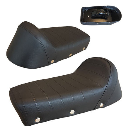 Selle biplace courte sans impression Sport noir cyclomoteur, Kreidler, Sachs, Puch Maxi