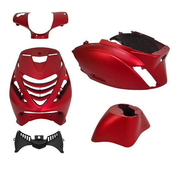 plaatwerkset DMP model SP EVO-1 (candy red) rood mat 5-delig zip2000, zip 100/125