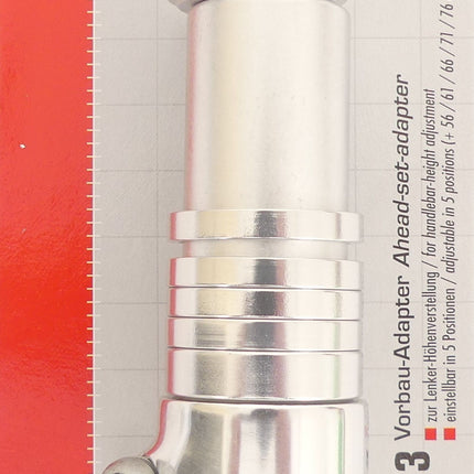 Stuurpen verlenger Ergotec Ahead 3 - 1-1/8" AL6061 T6 - zilver