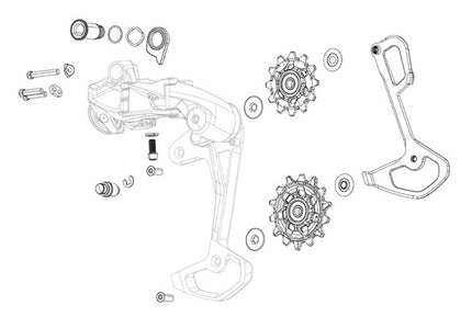 Derailleur SRAM GX Eagle Kooi LN Grijs