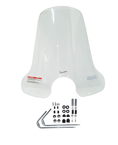 Pare-brise Piaggio d'origine avec kit de fixation haut 2019-2022 clair gts 125cc, gts 250cc, gts 300 1b006338