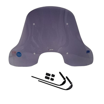 Pare-brise Regia (fabriqué en UE) mi-haut (55cm) légèrement fumé sprint