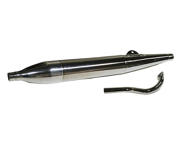 uitlaat jamarcol met bocht model sigaar 28mm chroom puch maxi