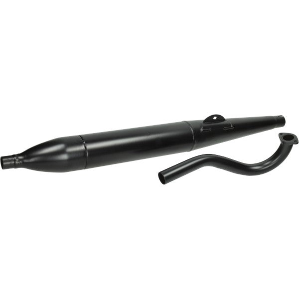 uitlaat jamarcol met bocht model sigaar 28mm zwart zijdeglans puch maxi