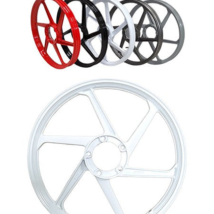 voorwiel/achterwiel fast-arrow aluminium sport-1 6 spaaks 17-inch wit X30, x50, puch maxi