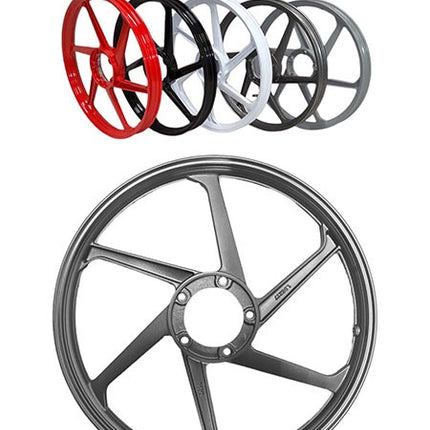 front wheel/rear wheel fast-arrow aluminum sport-1 6 spoke 17-inch anthracite X30, x50, puch maxi