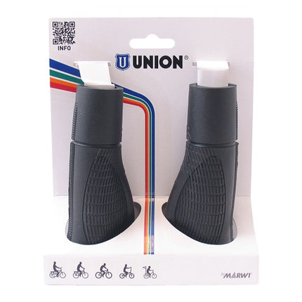 Handvatset Ergo 2-componenten Zwart 138/138mm  -   1-kant geopend