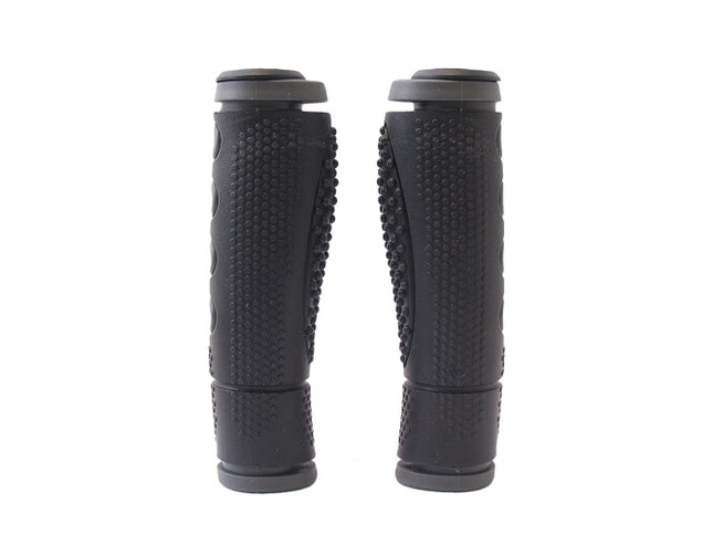 Handvatset Sportief Zwart/Grijs 128mm  2-componenten , 1-kant open