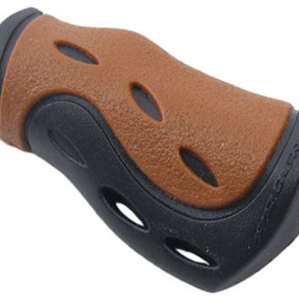 Handvat Ergonomisch-Gel  Kort-model  Zwart/Bruin  (per stuk)