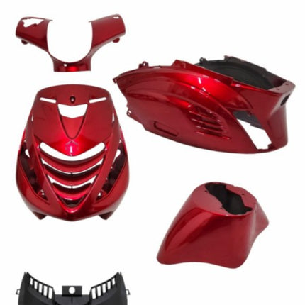 kit de carrosserie DMP modèle SP RS-1 air rouge bordeaux brillant 5 pièces zip 100/125, zip2000