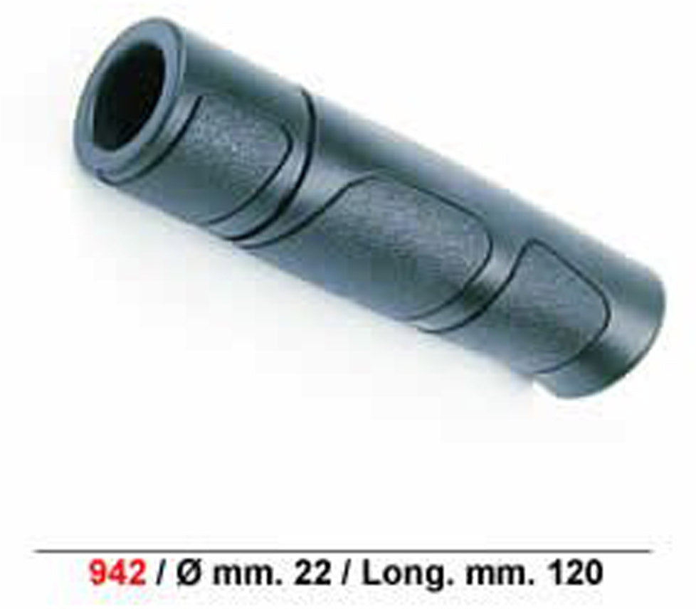 Handvat Pro Grip sportief lang met snijrand - zwart (per stuk)