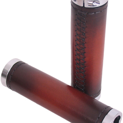 Handvatset Selle Monte Grappa leer met dubbele lockring 125 mm - charleston