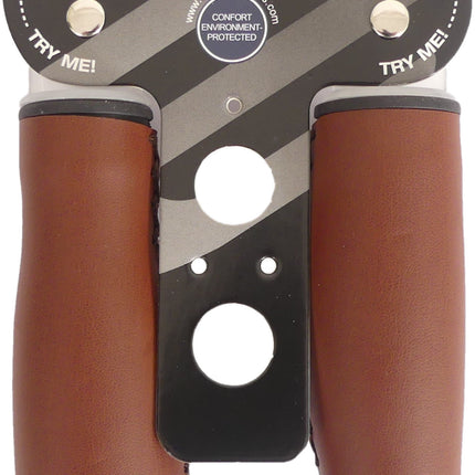Handvatset Edge City Leer - 135/92mm - donkerbruin