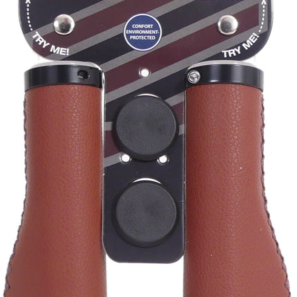 Handvatset Edge Leer  incl Lockring - camel brown- 135/135mm  (winkelverpakking)